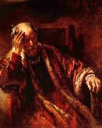 Rembrandt, Alter Mann im Lehnstuhl